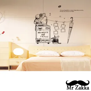 【Mr.Zakka】風尚生活 創意風格DIY可移式壁貼(旅行箱相框)
