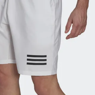 【adidas 愛迪達】短褲 男款 運動短褲 慢跑 訓練 健身 CLUB 3STR SHORT 白 GL5412