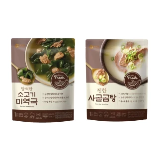 【韓味不二】韓國 即食經典湯品 300g x1包(濃郁牛骨高湯/牛肉海帶湯)