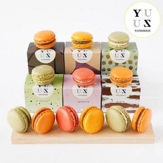【YUZU PATISSERIE】減糖馬卡龍禮盒B款 6種口味各2顆/提盒(馬卡龍 禮盒)
