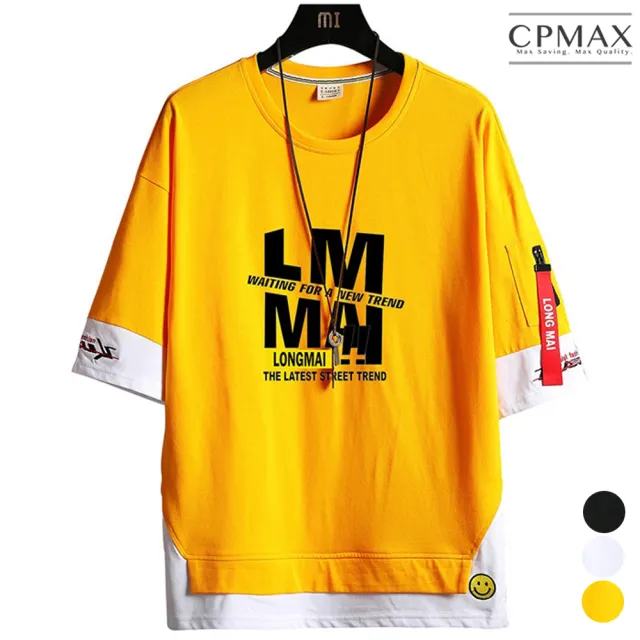 Cpmax 寬鬆日系潮牌飄帶短袖上衣 3色可選寬鬆t恤圓領上衣運動服t140 Momo購物網