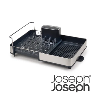 【Joseph Joseph】不鏽鋼可延伸杯碗盤瀝水組(灰)
