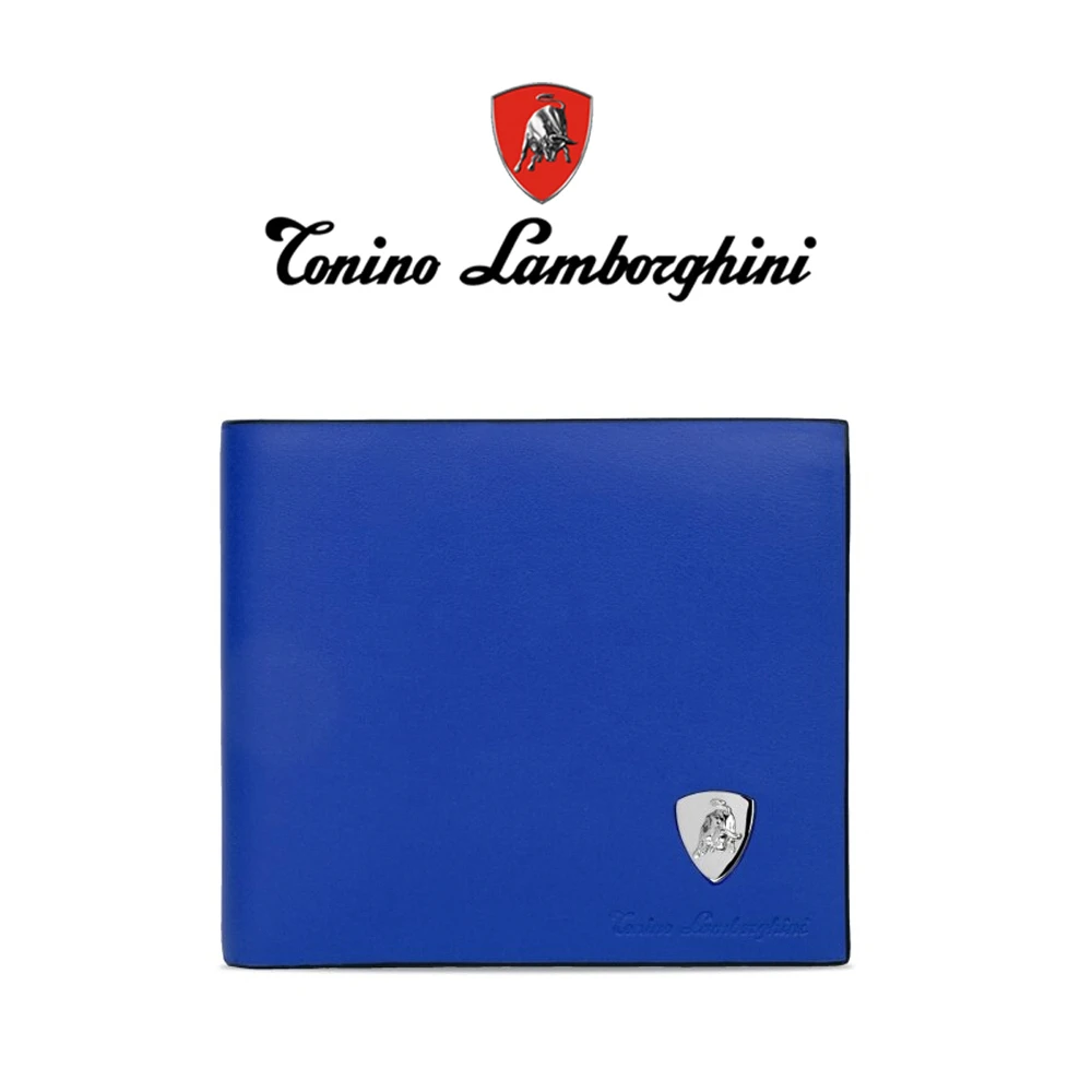 Tonino Lamborghini 藍寶堅尼 PATL32071 活力鮮豔小牛皮短夾/皮夾(0003 藍)