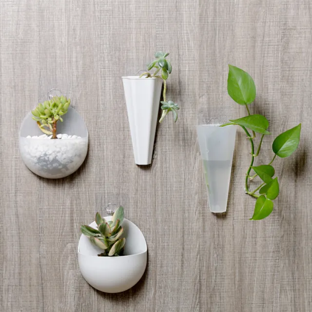 園藝用品 北歐風壁掛式長條形花盆2入 壁掛式盆栽盆栽花盆長型盆栽 Momo購物網