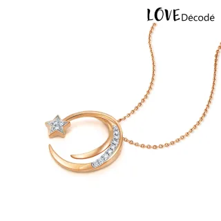 【PROMESSA】愛情密語 流星 18K玫瑰金鑽石項鍊