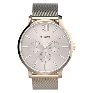 【TIMEX】天美時 復刻系列 三眼耀眼金屬光手錶(TXTW2T74500)