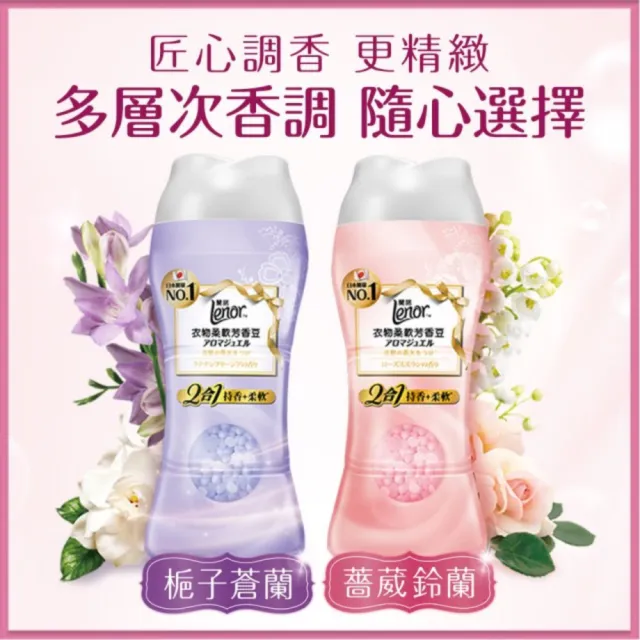 蘭諾lenor 2合1衣物柔軟芳香豆360mlx2 梔子蒼蘭 薔葳鈴蘭 薰衣草花束 Momo購物網