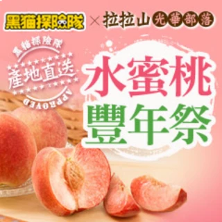 【黑貓探險隊 X 拉拉山光華】水蜜桃12粒(2.5斤1盒)