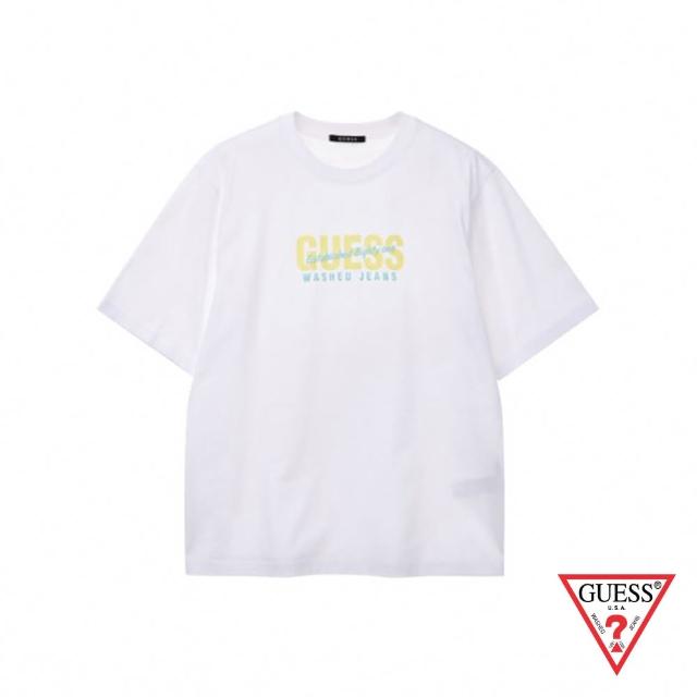 GUESS【GUESS】男裝-街頭素面經典LOGO短T-白(ML2K8493KWHT)