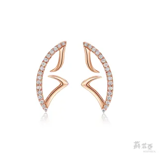【蘇菲亞珠寶】愛的羽翼玫瑰金 鑽石耳環