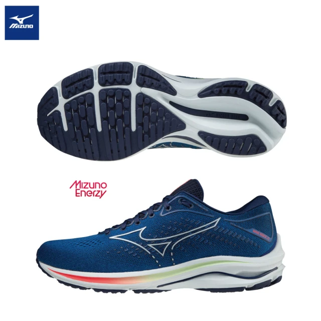 【MIZUNO 美津濃】WAVE RIDER 25 一般型男款慢跑鞋 ENERZY中底材質 J1GC210325(慢跑鞋)
