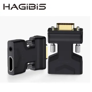 【HAGiBiS】高畫質HDMI轉VGA轉接頭附音源孔(HVC03)