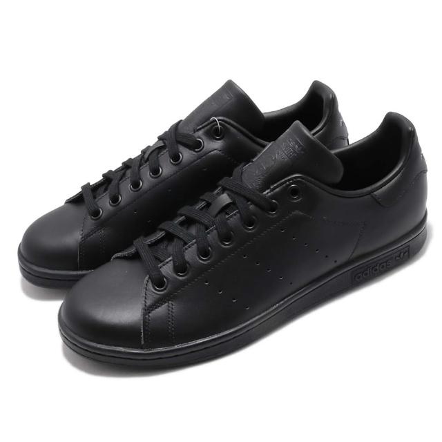 【adidas 愛迪達】休閒鞋 Stan Smith 復古 男鞋 低筒 經典 基本款 推薦 皮革 黑(M20327)