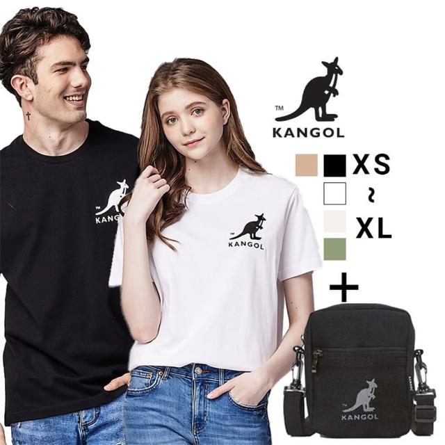 KANGOL【KANGOL】袋鼠 獨家款!左胸中袋鼠刺繡短T+側背包(多色任選)