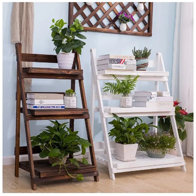 艷陽庄 可折疊梯形多用途花架 大 園丁高手多肉植物裝飾花架 Momo購物網