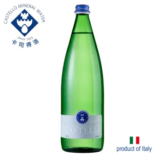 【CASTELLO卡司得洛】義大利氣泡天然礦泉水玻璃瓶裝1000mlx6入/箱