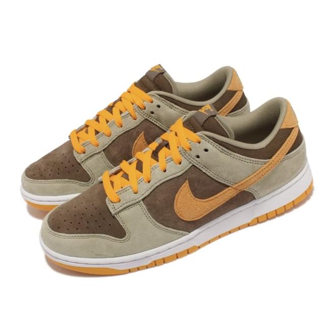 【NIKE 耐吉】休閒鞋 Dunk Low SE 運動 男女鞋 Dusty Olive 情侶穿搭 麂皮 綠 黃(DH5360-300)