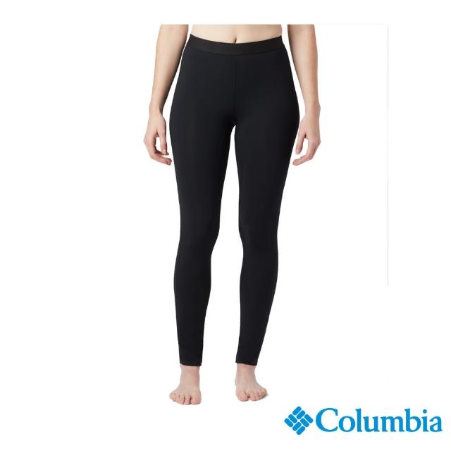 【Columbia 哥倫比亞】女款-Omni-HEAT保暖快排內著長褲-黑色(UAL81270BK/ 保暖.彈性.快排)