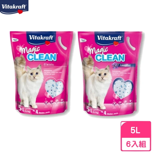 【Vitakraft】VITA Magic clean神奇抗菌水晶貓砂 5L/2.2kg(6包1箱)