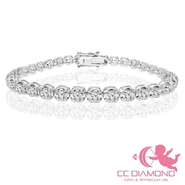 【CC Diamond】日本進口 18K 5克拉天然鑽石手鏈(一看就是富婆)