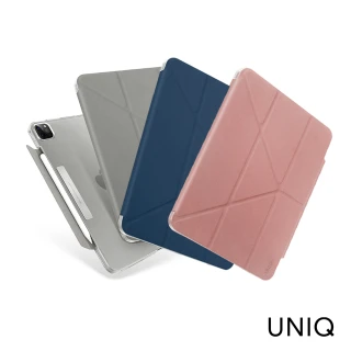 【UNIQ】iPad Pro 11 3代2021 Camden抗菌磁吸設計帶支架多功能極簡透明保護套