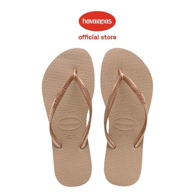 【havaianas 哈瓦仕】拖鞋 女鞋 夾腳拖鞋 巴西 Slim 玫瑰金 4000030-3581W(哈瓦士)