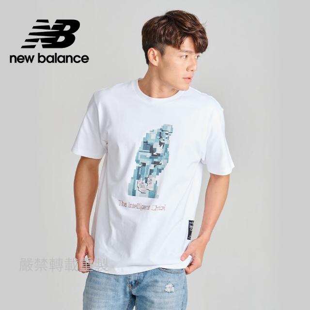 【NEW BALANCE】NB 藝術家短袖上衣_男款_白色_MT13556WT(美版 版型偏大)