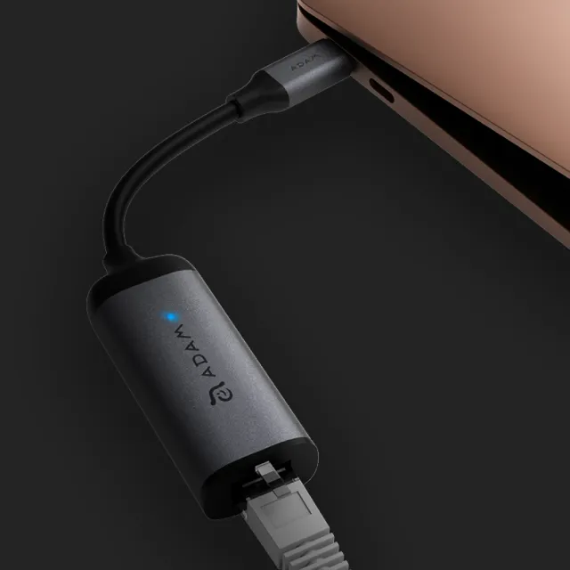 【ADAM 亞果元素】USB-C to Gigabit 高速乙太網路 6cm 轉接線 CASA e1