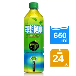 福利品【每朝健康】即期品-雙纖綠茶650ml24入/箱