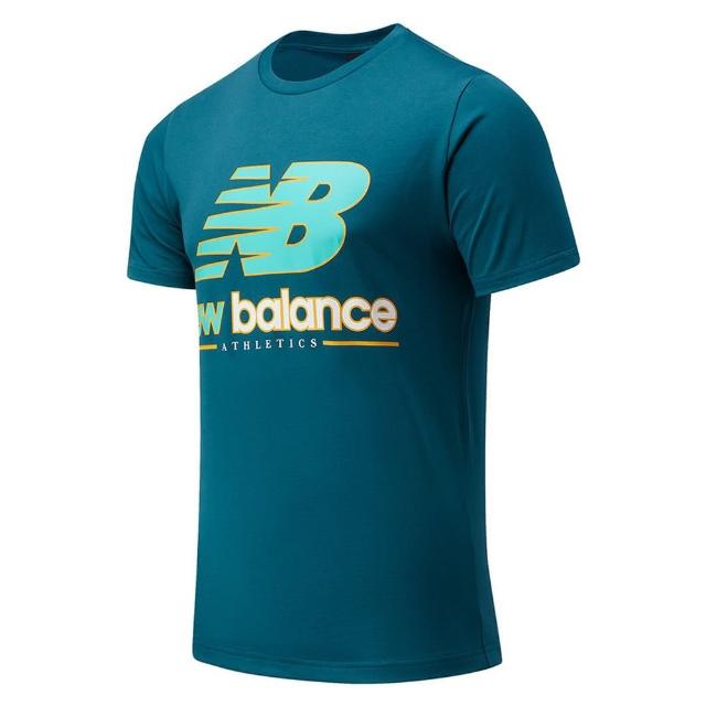 NEW BALANCE【NEW BALANCE】NB 上衣 男款 短袖上衣 運動 綠 AMT13534MTL