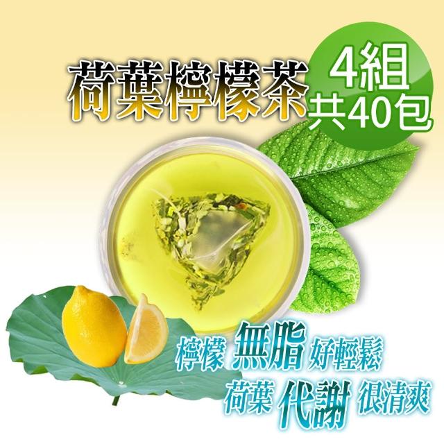 【蔘大王】解油雙寶 台灣荷葉檸檬茶（3D透明茶包）6gx10包X4組(回甘很到位/代謝很輕鬆/無咖啡因無茶鹼)