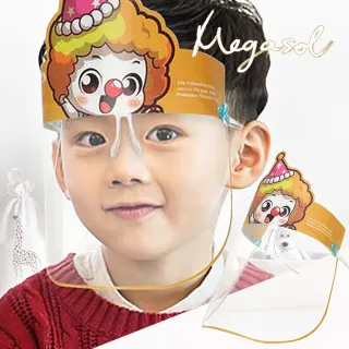 【MEGASOL】奈米化表層防霧防疫透明兒童護面罩(防飛沫防飛濺防塵兒童護面鏡-SH-09003)