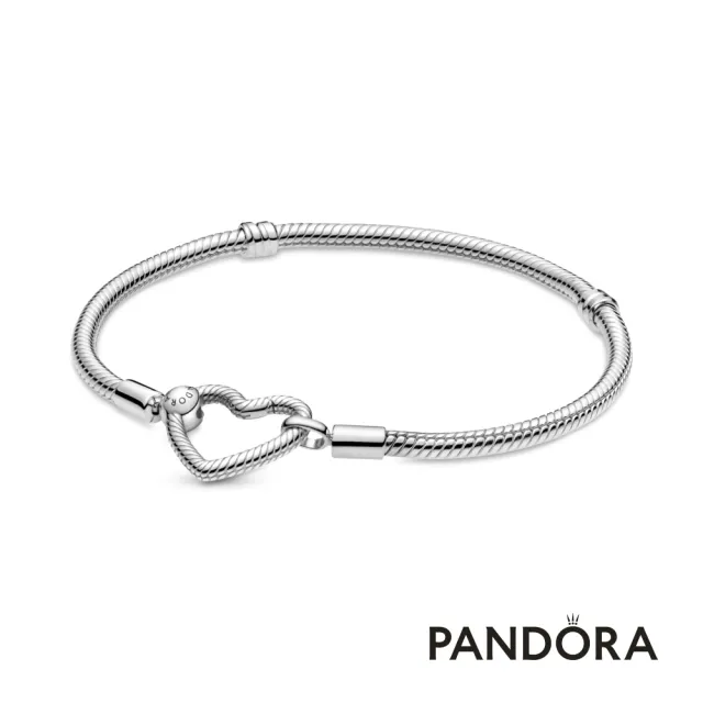 【Pandora官方直營】心形釦蛇形手鏈