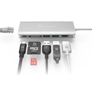 【ADAM】Hub A01 Type-C 100W 6 合 1 多功能轉接器(一秒擴充MacBook Pro)