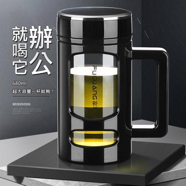 【COMET】提把型塑玻辦公泡茶杯680ml(FG0085-680)