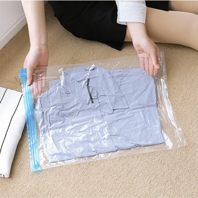 悅生活 百特兔 居家旅行衣類收納袋10件組40 60cm 壓縮袋收納袋免吸塵旅行用手捲式 Momo購物網
