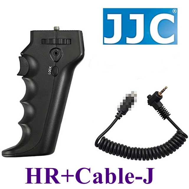 【JJC】相機槍把快門手把手HR+Cable-J(相容奧林巴斯Olympus原廠RM-UC1快門線)