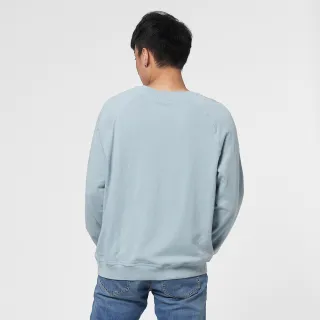 【JEEP】男裝山岳圖騰長袖T恤(淺藍)