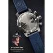 【elegantsis】JF48QS機頭藝術-女郎三眼計時手錶-藍/48mm(ELJF48QS-OU02LC)