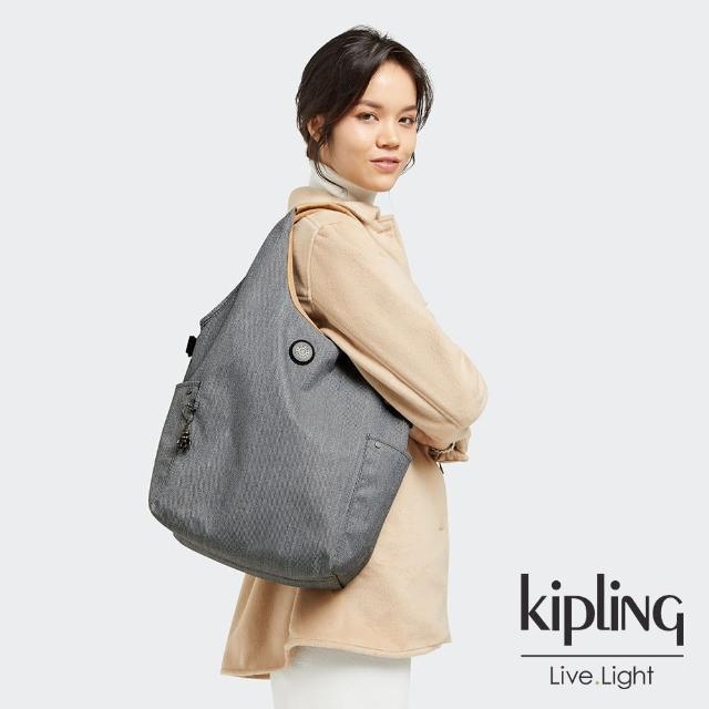 KIPLING【KIPLING】都會時尚中性灰肩背側背包-URBANA