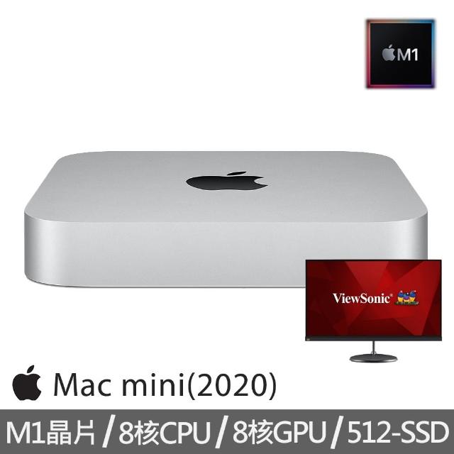 【+ViewSonic 24型IPS美型螢幕】Mac mini M1晶片 8核心CPU 與 8核心GPU 512G SSD