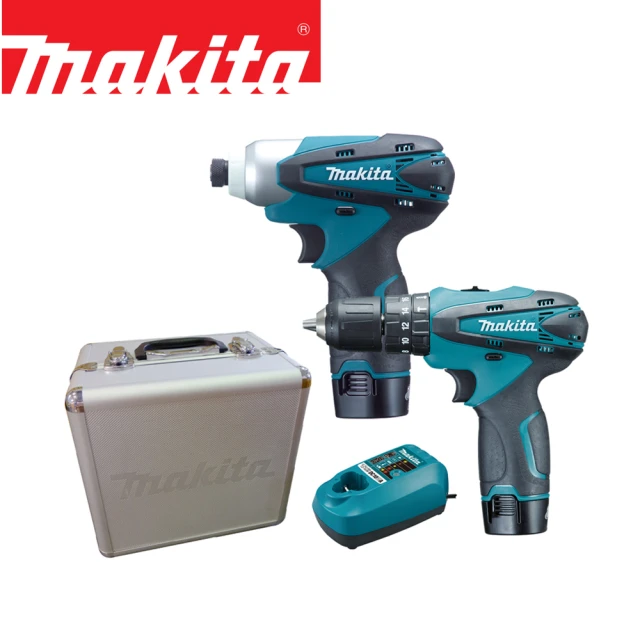 【MAKITA 牧田】10.8V充電式震動起子電鑽+衝擊起子機超值套裝組(DK1493)