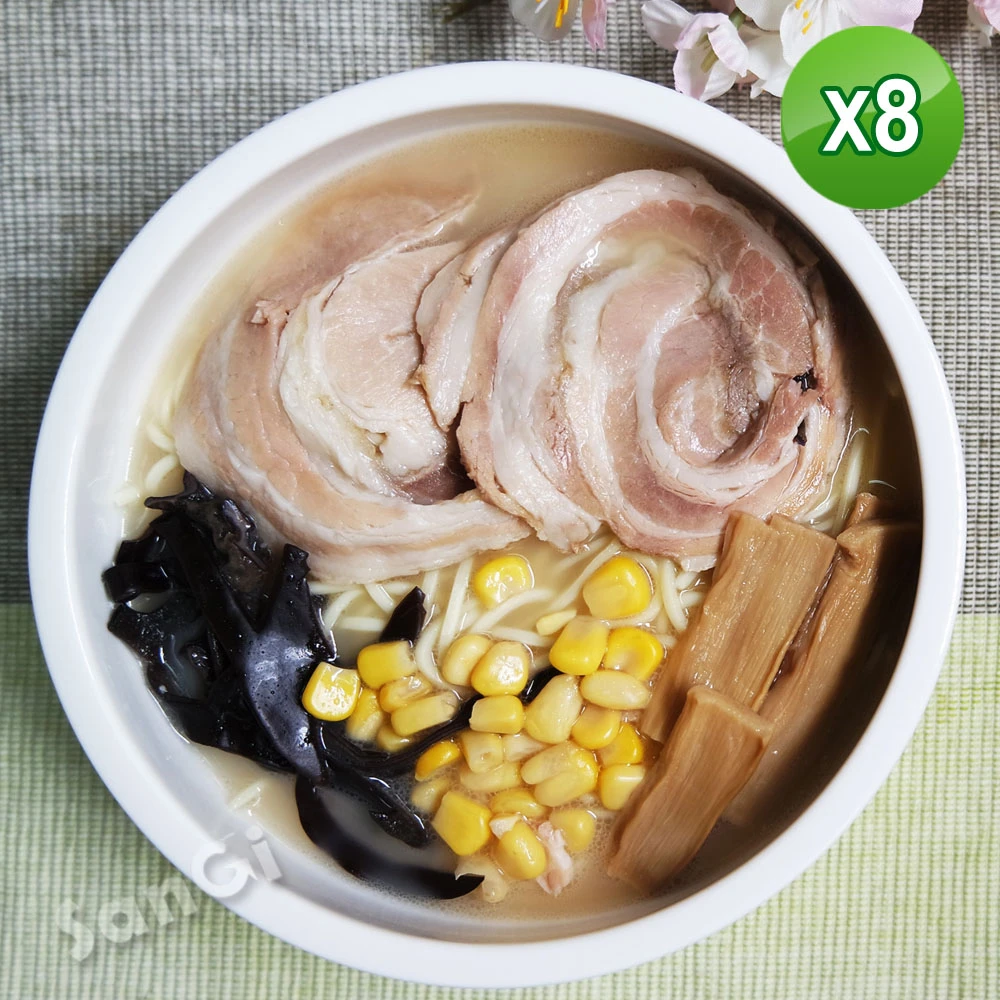 【老爸ㄟ廚房】日式豚骨叉燒拉麵(550g±10%/包 共8包)