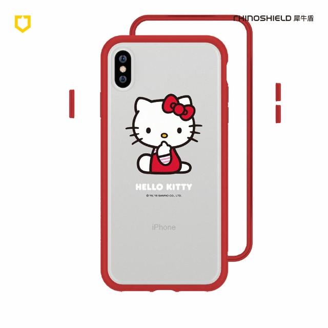 【RhinoShield 犀牛盾】iPhone XS Max Mod NX邊框背蓋手機殼/Shh… 套組(Hello Kitty手機殼)