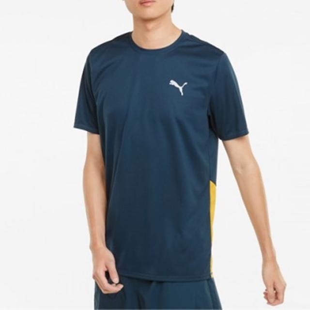 PUMA【PUMA】上衣 男款 短袖上衣 運動 慢跑 藍 52020865 歐規