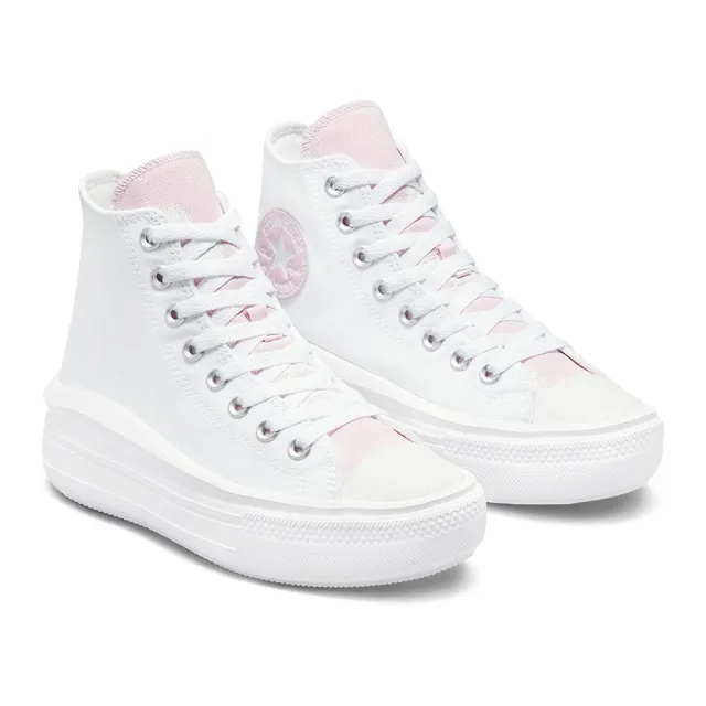 【CONVERSE品牌旗艦店】CTAS MOVE 高筒 休閒鞋 女鞋 白粉色(571577C)