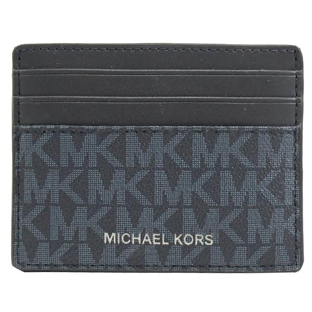 Michael Kors【Michael Kors】滿版LOGO拼接信用卡名片夾隨身卡(深藍)