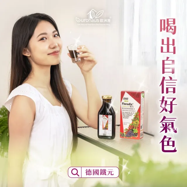 歐洲屋 德國草本液 Floradix鐵元250ml 植物液態鐵 Momo購物網