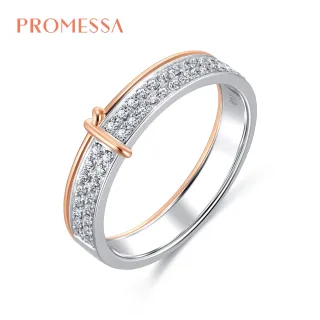 【PROMESSA】24分 同心結 18K金鑽石結婚戒指