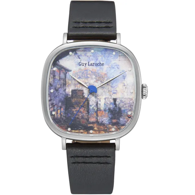 【姬龍雪Guy Laroche Timepieces】藝術系列腕錶-莫內(GA1002SLS-01 方形x銀殼)